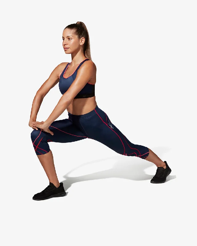 women tights for a New Year's Eve celebrationStabilyx Joint Support 3/4 Compression Tight: Women's True Navy/Hot Coral women tights for a New Year's Eve celebrationStabilyx Joint Support 3/4 Compression Tight: Women's True Navy/Hot Coral