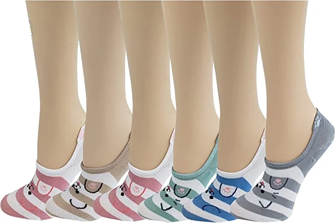 Women's nylon - reinforced socks for durabilitySUMONA Women's Cotton Spandex Casual Invisible Low Cut Non-Slip No Show Socks