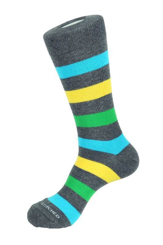 Women's anti - odor socks for long - day freshness3 Color Stripe