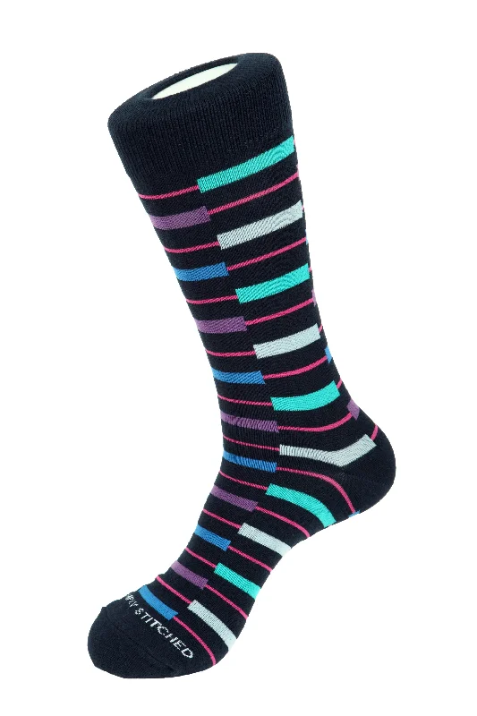 Women's adjustable - fit socks for a customized feelBlock Stripe