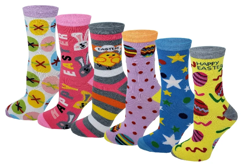 Women's compression socks for improved circulationWomen 6 Pairs Pack Happy Easter Novelty Crew Socks Women's compression socks for improved circulationWomen 6 Pairs Pack Happy Easter Novelty Crew Socks