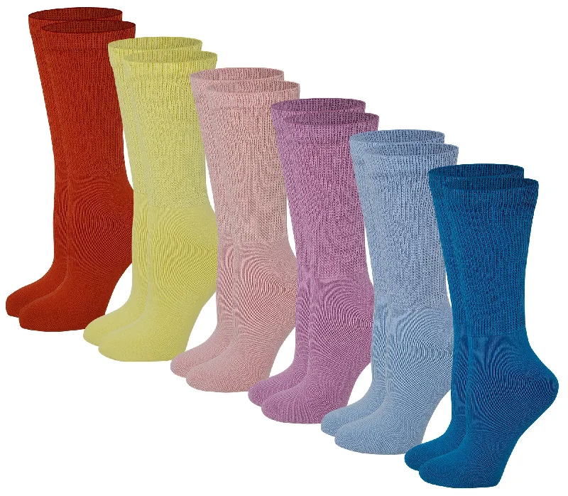 Women's spandex - infused socks for stretchMid-Calf Medi Crew Socks | Diabetes & Circulation | Womens 9-11 (6 Pairs) Women's spandex - infused socks for stretchMid-Calf Medi Crew Socks | Diabetes & Circulation | Womens 9-11 (6 Pairs)