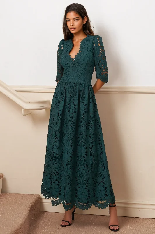 Maxi dresses with a button - down front for a classic lookHESTER DRESS