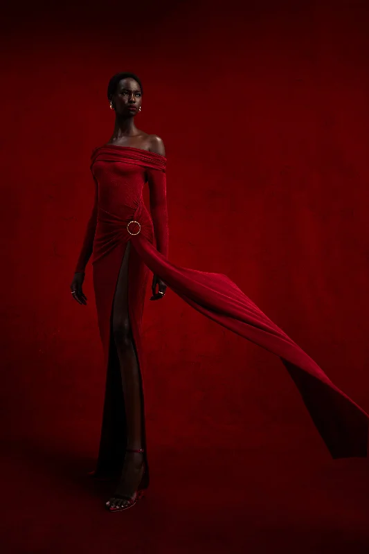 Maxi dresses with ribbed textures for a unique and tactile lookKren Dress