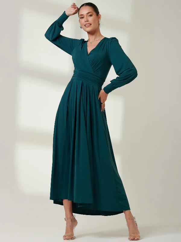 Plaid maxi dresses for fall fashion eventsLong Sleeve Soft Silky Jersey Maxi Dress, Forest Green Plaid maxi dresses for fall fashion eventsLong Sleeve Soft Silky Jersey Maxi Dress, Forest Green