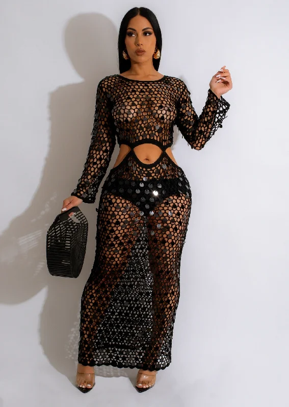 Sequined maxi dresses for formal evening galasMother Of Pearl Crochet Cover Up Black Sequined maxi dresses for formal evening galasMother Of Pearl Crochet Cover Up Black