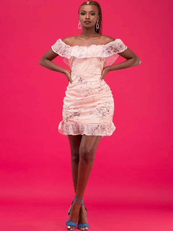 Mini dresses with bow accents for a sweet lookForKeeps Floral Mesh Overlay Mini Dress - Light Pink Mini dresses with bow accents for a sweet lookForKeeps Floral Mesh Overlay Mini Dress - Light Pink