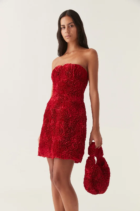 Mini dresses with pleated skirts for a classic lookGazer Rosette Mini Dress