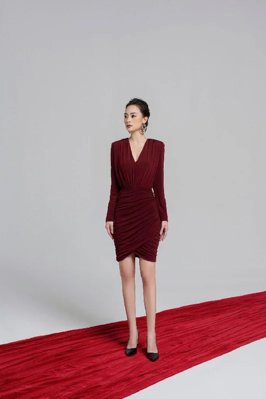 Mini dresses with cold - shoulder designsPrimrose Gathered Dress