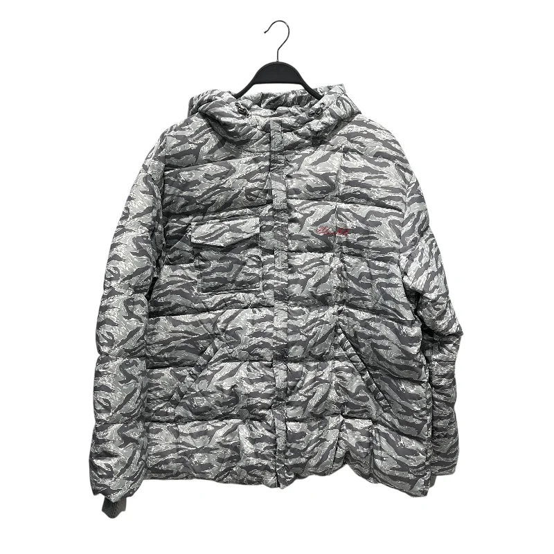 SIBERIA HILLS/Puffer Coat/L/All Over Print/Nylon/GRY/