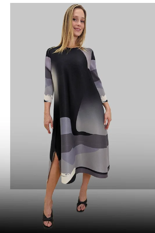Bodycon dress with a flared skirt for a unique silhouetteLong Sleeve Slit Multi Color Midi Dress Bodycon dress with a flared skirt for a unique silhouetteLong Sleeve Slit Multi Color Midi Dress