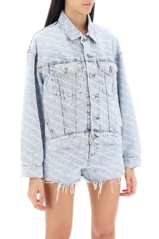 Belted women's cashmere coats in soft pastels for a luxurious feelAlexander Wang Logo Printed Denim Jacket Belted women's cashmere coats in soft pastels for a luxurious feelAlexander Wang Logo Printed Denim Jacket