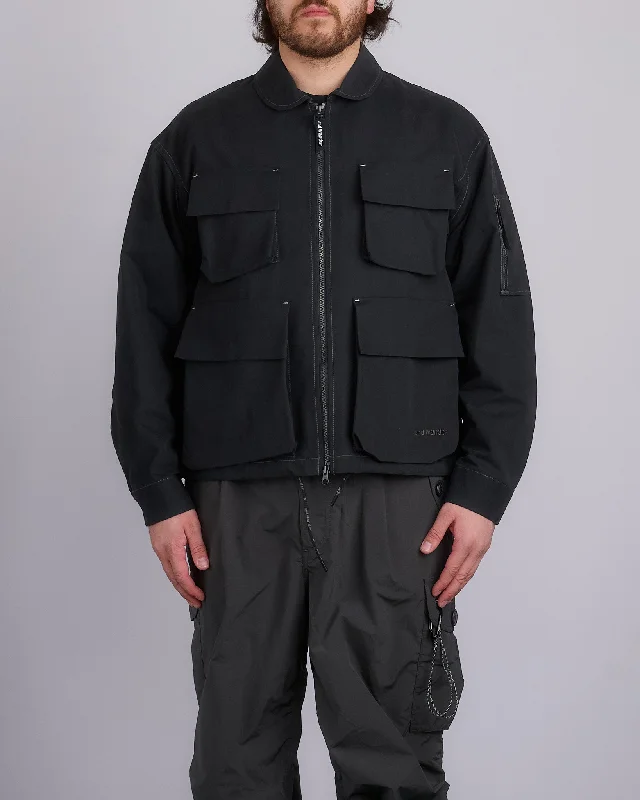 and wander CPE Field Jacket Black