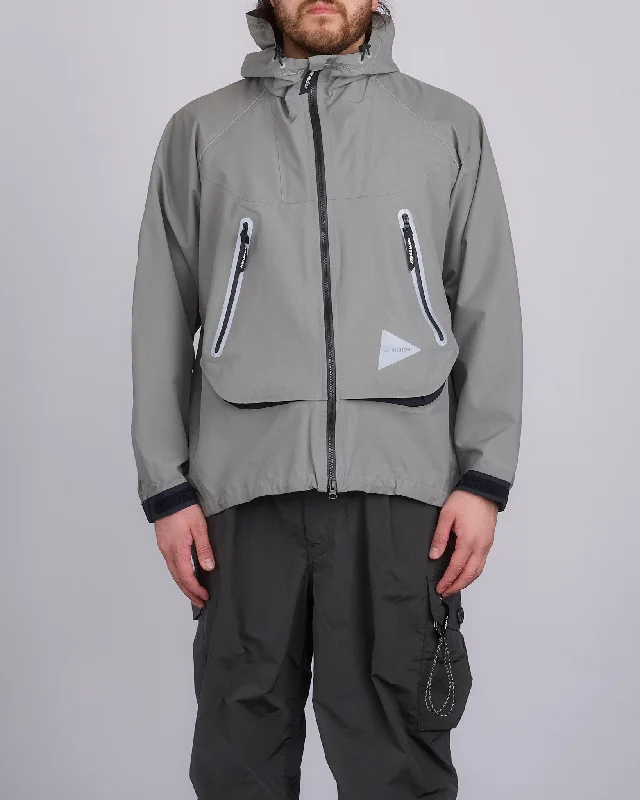 and wander Loose Fitting Rain Jacket Gray