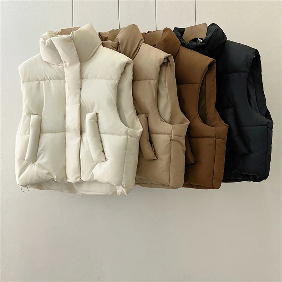 Autumn Winter Y2K Vest Women Thick Warm Down Vest Harajuku