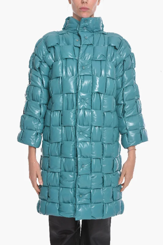 Embroidered women's cotton coats in a bohemian pattern for a unique designBottega Veneta Quilted Intreccio leather Coat Embroidered women's cotton coats in a bohemian pattern for a unique designBottega Veneta Quilted Intreccio leather Coat
