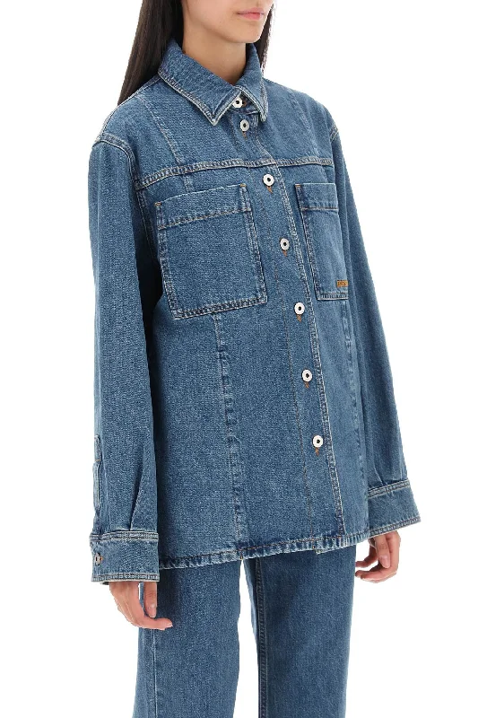 Oversized women's wool coats in a monochromatic look for a trendy outfitBurberry 'bensen' Denim Overshirt Oversized women's wool coats in a monochromatic look for a trendy outfitBurberry 'bensen' Denim Overshirt