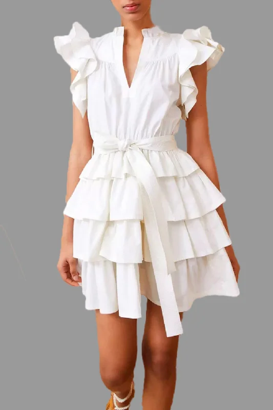 Maternity bodycon dress for expecting mothersCap Sleeve V Neck Layered Short Dress Maternity bodycon dress for expecting mothersCap Sleeve V Neck Layered Short Dress