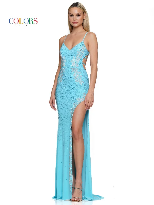 Bodycon dress with a button - down frontColors 3096 Prom Long Fitted Spaghetti Strap Formal Dress Bodycon dress with a button - down frontColors 3096 Prom Long Fitted Spaghetti Strap Formal Dress