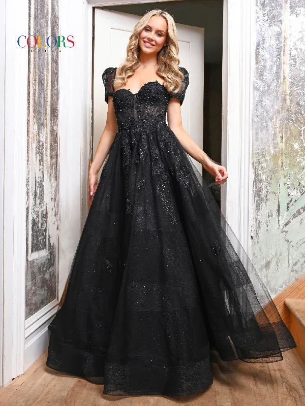 Bodycon dress with a cold - shoulder design​Colors 3179 Prom Long Strapless Sweetheart Bolero Ball Gown