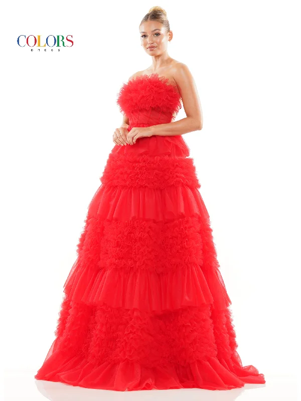 Bodycon dress for a cocktail partyColors 3185 Long Strapless Tiered Prom Ball Gown Bodycon dress for a cocktail partyColors 3185 Long Strapless Tiered Prom Ball Gown