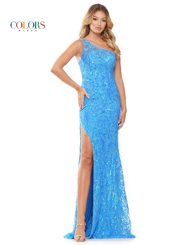 Solid - colored bodycon dress for a classic appearanceColors 3261 Long Fitted One Shoulder Prom Dress Solid - colored bodycon dress for a classic appearanceColors 3261 Long Fitted One Shoulder Prom Dress