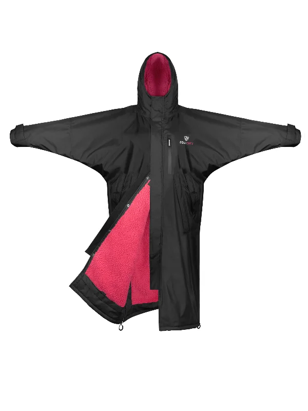 Evolution Women's | Thick Fleece | Fixed Hood | Black/Peacock Pink