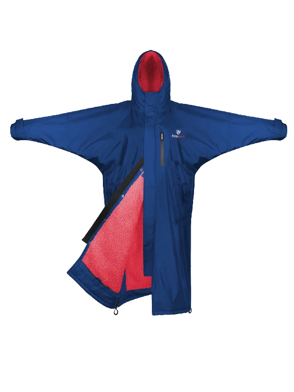 Evolution Women's | Thick Fleece | Fixed Hood | Ink Blue/Coral