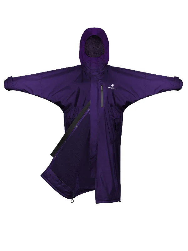 Water - resistant women's trench coats with adjustable cuffs for rainy daysEvolution Women's | Thick Fleece | Fixed Hood | Purple/Purple Water - resistant women's trench coats with adjustable cuffs for rainy daysEvolution Women's | Thick Fleece | Fixed Hood | Purple/Purple