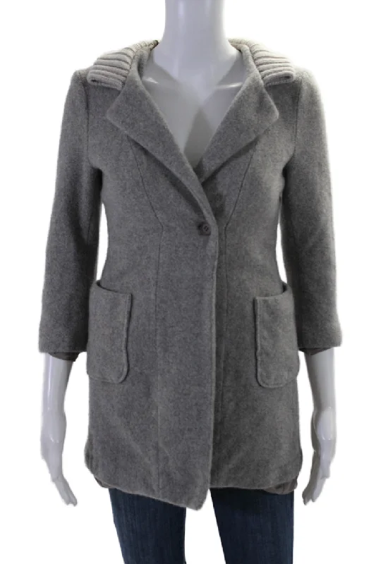 Belted women's cashmere coats in soft pastels for a luxurious feelFabiana Filippi Womens Single Button Notched Lapel Coated Gray Wool Belted women's cashmere coats in soft pastels for a luxurious feelFabiana Filippi Womens Single Button Notched Lapel Coated Gray Wool