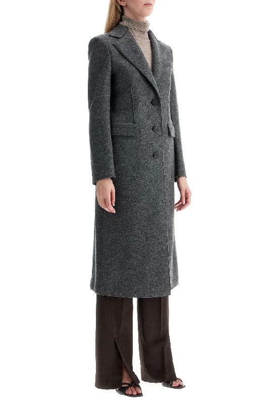 Long women's mac coats in a lightweight fabric for spring showersHarris Wharf London Single-Breasted Coat In Pressed Wool Long women's mac coats in a lightweight fabric for spring showersHarris Wharf London Single-Breasted Coat In Pressed Wool