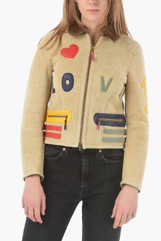 Checkered women's wool coats in a classic pattern for a timeless styleHistory Repeats Embroidered Shearling Jacket Checkered women's wool coats in a classic pattern for a timeless styleHistory Repeats Embroidered Shearling Jacket