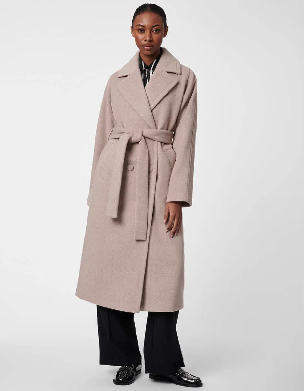 Long women's mac coats in a lightweight fabric for spring showersIcon Belted Wool Coat Long women's mac coats in a lightweight fabric for spring showersIcon Belted Wool Coat