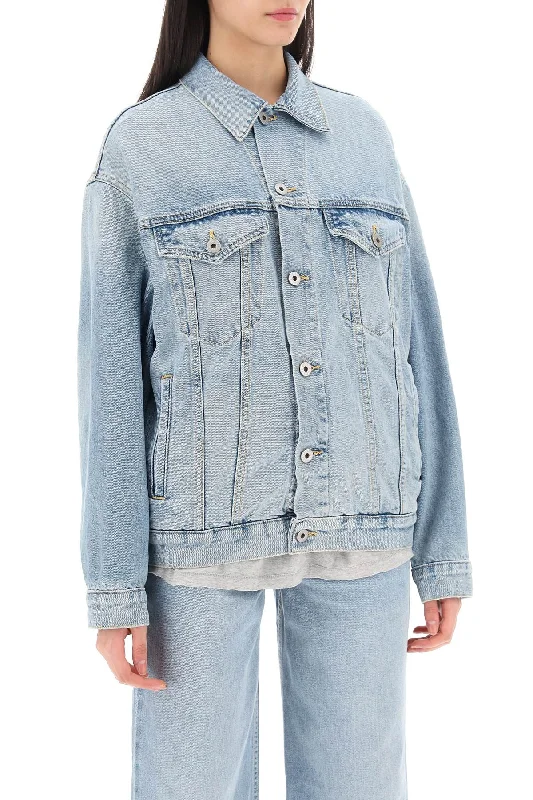 Checkered women's wool coats in a classic pattern for a timeless styleInterior Oversized Denim Jacket Checkered women's wool coats in a classic pattern for a timeless styleInterior Oversized Denim Jacket