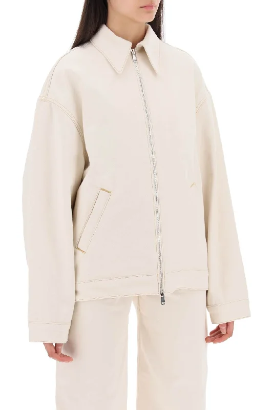 Women's knee - length wool blend coats with a fur collar for added warmthInterior "ty Jacket In Bull Denim Women's knee - length wool blend coats with a fur collar for added warmthInterior "ty Jacket In Bull Denim