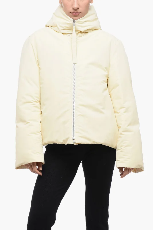 Women's waterproof parka coats with multiple pockets for practicalityJil Sander Hooded Oversized Down Jacket Women's waterproof parka coats with multiple pockets for practicalityJil Sander Hooded Oversized Down Jacket