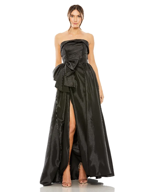Maxi bodycon dress for a beach wedding​Mac Duggal 11600 Long Strapless Oversized Bow Ball Gown