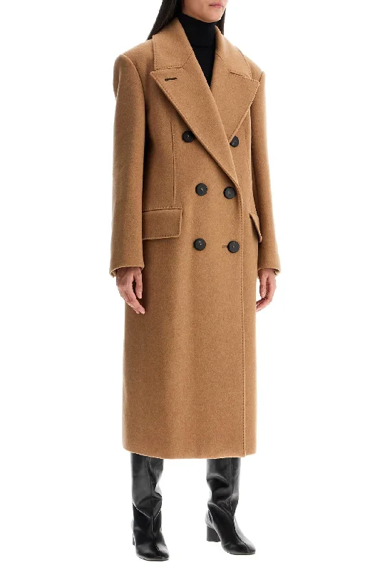 Women's reversible down coats with two - tone designs for versatile stylingMax Mara Atelier Double-Breasted Cashmere And Camel Coat Women's reversible down coats with two - tone designs for versatile stylingMax Mara Atelier Double-Breasted Cashmere And Camel Coat