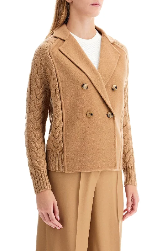 Women's reversible down coats with two - tone designs for versatile stylingMax Mara 'micio' Double-Breasted Jacket With Women's reversible down coats with two - tone designs for versatile stylingMax Mara 'micio' Double-Breasted Jacket With