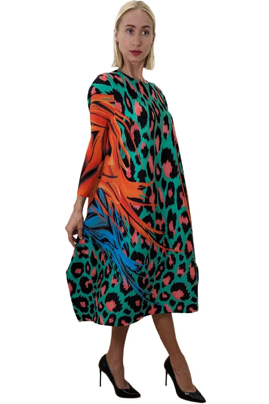 Bodycon dress for a bridal shower​Printed Long Sleeve Midi Dress
