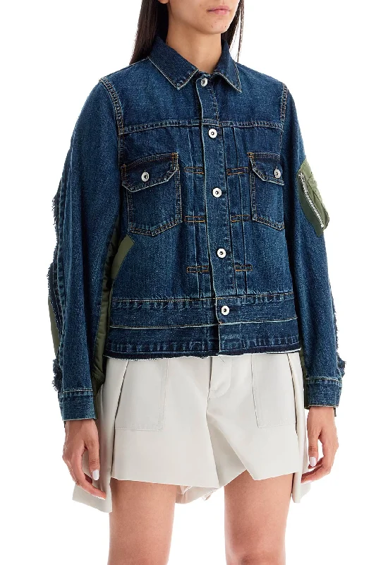 Checkered women's wool coats in a classic pattern for a timeless styleSacai Denim And Nylon Jacket For Men Checkered women's wool coats in a classic pattern for a timeless styleSacai Denim And Nylon Jacket For Men