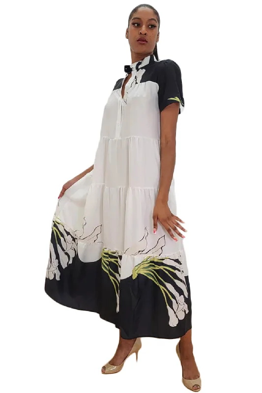 Bodycon dress made of satin for a luxurious feelShort Sleeve Pockets Tiered Cotton Midi Dress Bodycon dress made of satin for a luxurious feelShort Sleeve Pockets Tiered Cotton Midi Dress