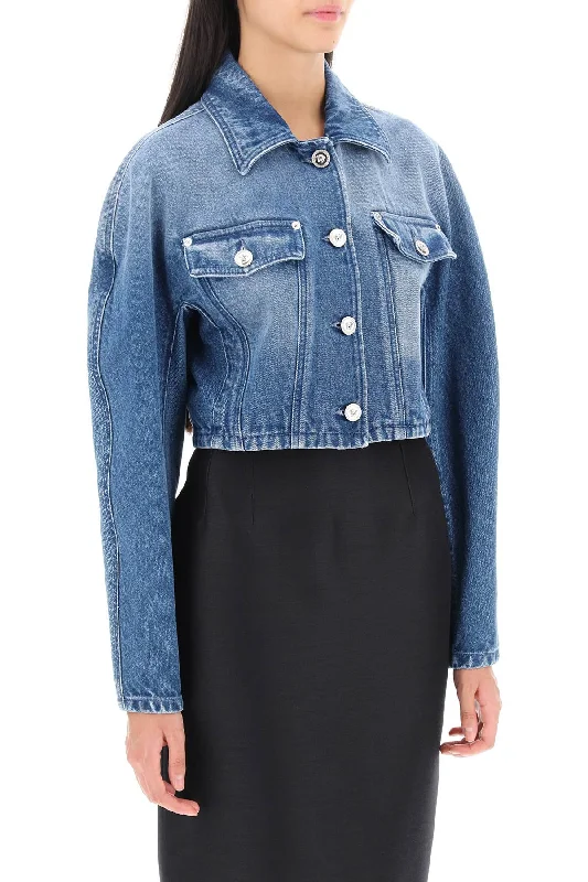 Petite women's wool blend coats with a tailored fit for a flattering silhouetteVersace Cropped Denim Jacket Petite women's wool blend coats with a tailored fit for a flattering silhouetteVersace Cropped Denim Jacket