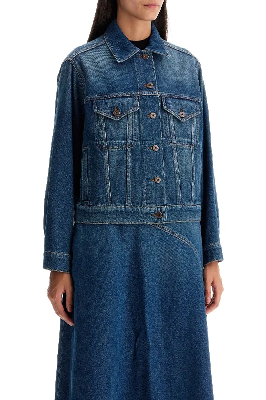 Women's long - sleeve wool coats in a houndstooth pattern for a classic charmWeekend Max Mara Denim Jacket From Naples, Women's long - sleeve wool coats in a houndstooth pattern for a classic charmWeekend Max Mara Denim Jacket From Naples,