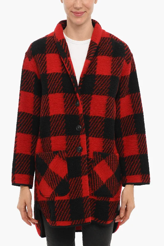 Embroidered women's cotton coats in a bohemian pattern for a unique designWoolrich Buffalo Checked Two-Tone GENTRY Coat Embroidered women's cotton coats in a bohemian pattern for a unique designWoolrich Buffalo Checked Two-Tone GENTRY Coat