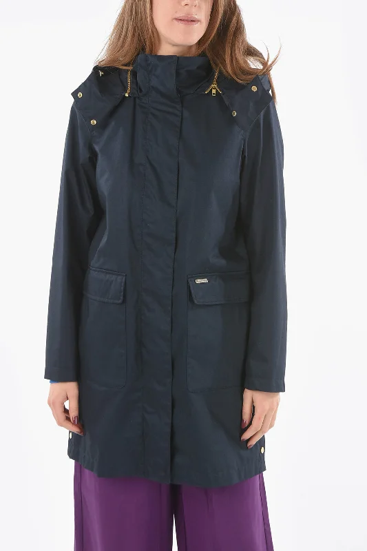 Water - resistant women's trench coats with adjustable cuffs for rainy daysWoolrich Hidden Closure WALKER Parka with Removable Hood Water - resistant women's trench coats with adjustable cuffs for rainy daysWoolrich Hidden Closure WALKER Parka with Removable Hood