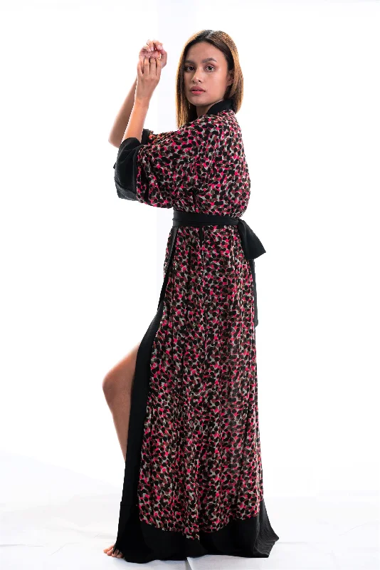 women robes with a hand - painted designAlice cotton kimono robe