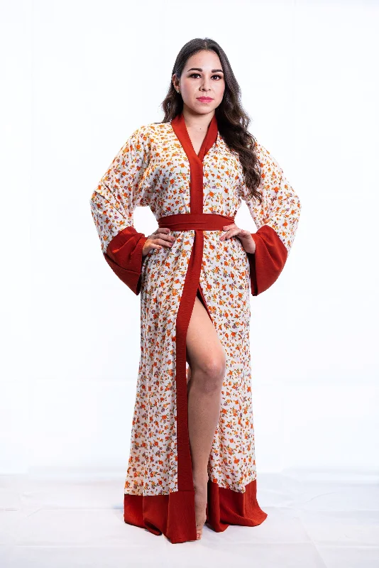 open - front women robes for easy wearAllison cotton kimono robe