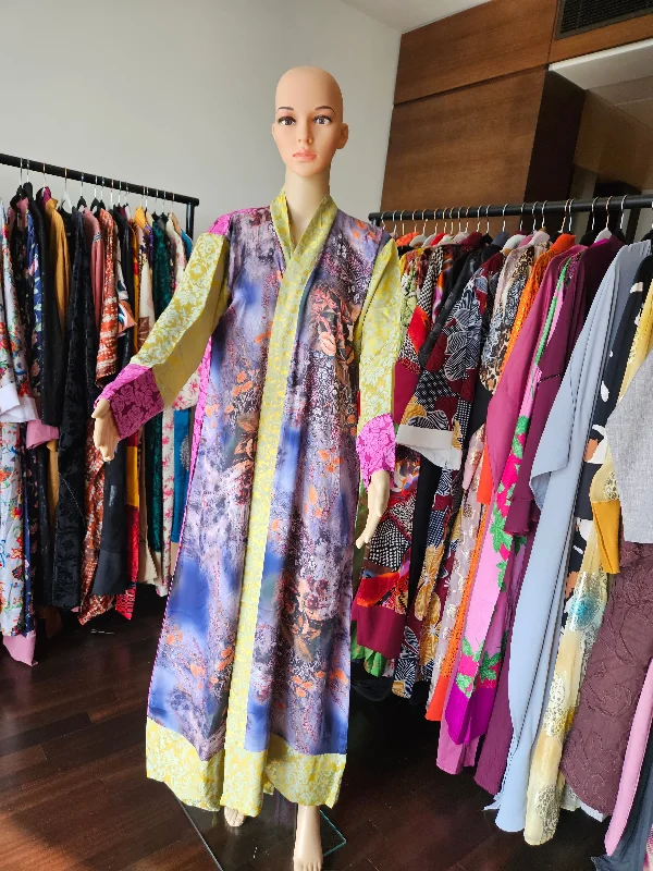 women robes for a spa - like experience at homeAubrey Multi Print Kimono Robe