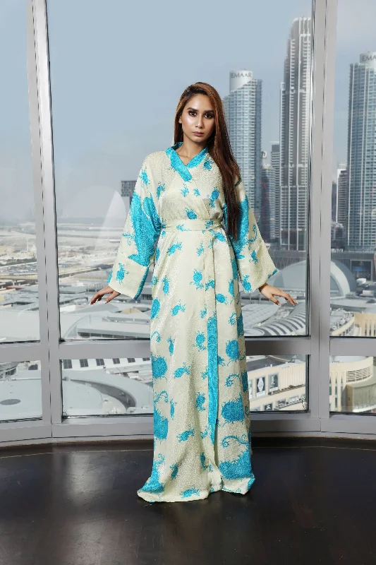 women robes with a contrast - colored beltAurelia kimono robe